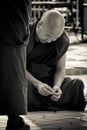 Debating Buddhist monks, Dalai Lama temple, McLeod Ganj, India