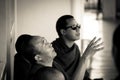 Debating Buddhist monks, Dalai Lama temple, McLeod Ganj, India