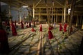 Debating Buddhist monks, Dalai Lama temple, McLeod Ganj, India