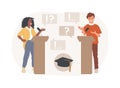 Debating club isolated concept vector illustration.