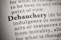 Definition of the word debauchery