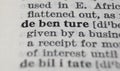 Debenture dictionary definition close-up