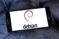 Debian computer operating system logo Royalty Free Stock Photo