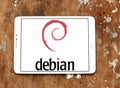 Debian computer operating system logo Royalty Free Stock Photo