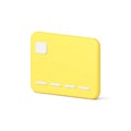 Debit credit card financial banking yellow payment e money customer identity 3d icon vector