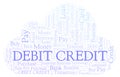 Debit Credit word cloud. Royalty Free Stock Photo