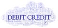 Debit Credit word cloud Royalty Free Stock Photo