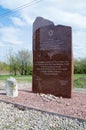 Deblin, Poland - April 19, 2017: Monument to memorize 3500 Jews from Irena who was killed by German Nazi.
