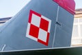 Polish Air Force checkerboard on the plane