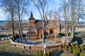 Medieval wooden church in Debno, Poland Royalty Free Stock Photo