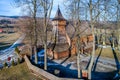 Medieval wooden church in Debno, Poland Royalty Free Stock Photo