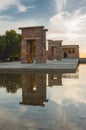 Debod Temple in Madrid at sunset Royalty Free Stock Photo