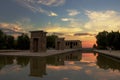 Debod Temple at sunset Royalty Free Stock Photo
