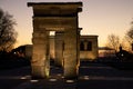 Debod temple at sunset. Madrid Royalty Free Stock Photo
