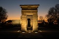 Debod temple at sunset. Madrid, Spain Royalty Free Stock Photo