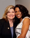 Debra Monk and Audra McDonald at Meet the Nominees Press Reception for the 2007 Tony Awards in New York City