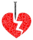 Debris Mosaic Break Valentine Heart Icon