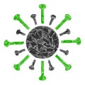 Debris Mosaic Contagious Virus Icon