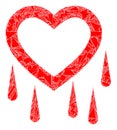 Debris Mosaic Crying Heart Icon