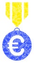 Debris Mosaic Euro Medal Icon