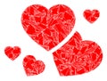 Debris Mosaic Romantic Hearts Icon