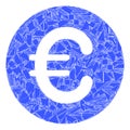 Debris Mosaic Rounded Euro Icon