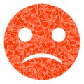 Debris Mosaic Sad Smiley Icon Royalty Free Stock Photo