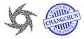 Shard Mosaic Storm Swirl Icon with Changchun Distress Seal