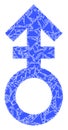 Debris Mosaic Third Gender Symbol Icon