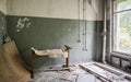 Debris in technical room in Pripyat Royalty Free Stock Photo
