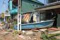 The debris after the tsunami at Hikkaduwa in Sri Lanka