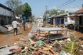 The debris after the tsunami at Hikkaduwa in Sri Lanka