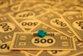 Debt from buying houses in the game of monopoly Royalty Free Stock Photo
