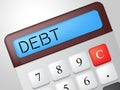 Debt Calculator Indicates Financial Obligation And Calculation Royalty Free Stock Photo