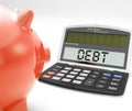 Debt Calculator Shows Credit Arrears Or Liability Royalty Free Stock Photo