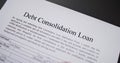 Debt Consolidation Loan Form