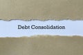 Debt consolidation on paper