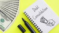 Debt Consolidation is shown using the text Royalty Free Stock Photo