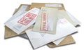 Debt Envelope Scattered Stack Royalty Free Stock Photo