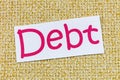 Debt financial money payment bankruptcy crisis credit overdue stress