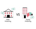 debt financing compare with equity financing Royalty Free Stock Photo