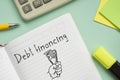 Debt financing is shown on the business photo using the text Royalty Free Stock Photo