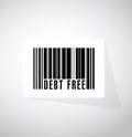 debt free barcode sign concept illustration Royalty Free Stock Photo