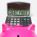 Debt Free Calculator Means No Liabilities Or Debts