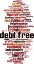 Debt free word cloud