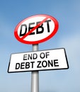 Debt free zone. Royalty Free Stock Photo