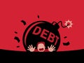 debt illustration vector.