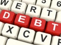 Debt Keys Mean Liability Or Financial Obligation