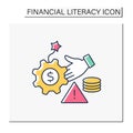 Debt management color icon