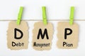 Debt Management Plan DMP Royalty Free Stock Photo